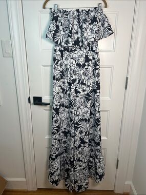 Prissy Duck Women's Black & White Printed Jumpsuit